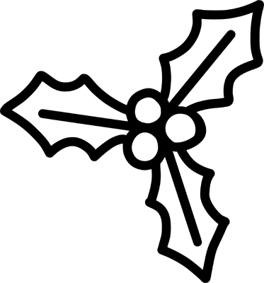 Holly leaf template