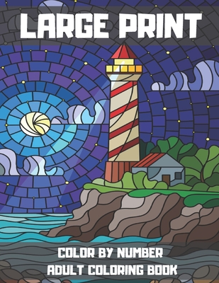 Large print color by number adult coloring book coloring pages for peace and relaxation paperback joyride bookshop