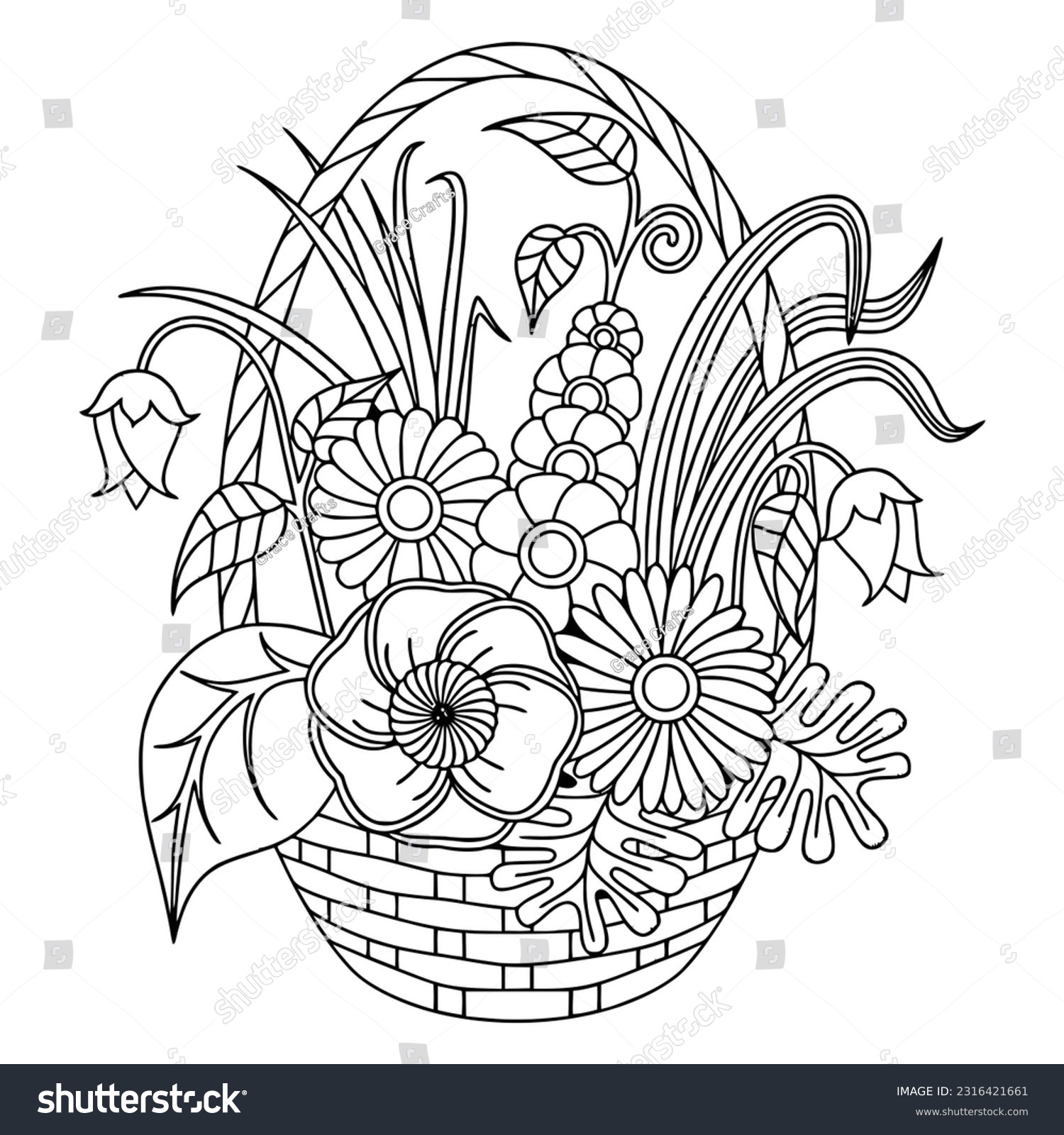 Large print coloring pages flower coloring stock vector royalty free