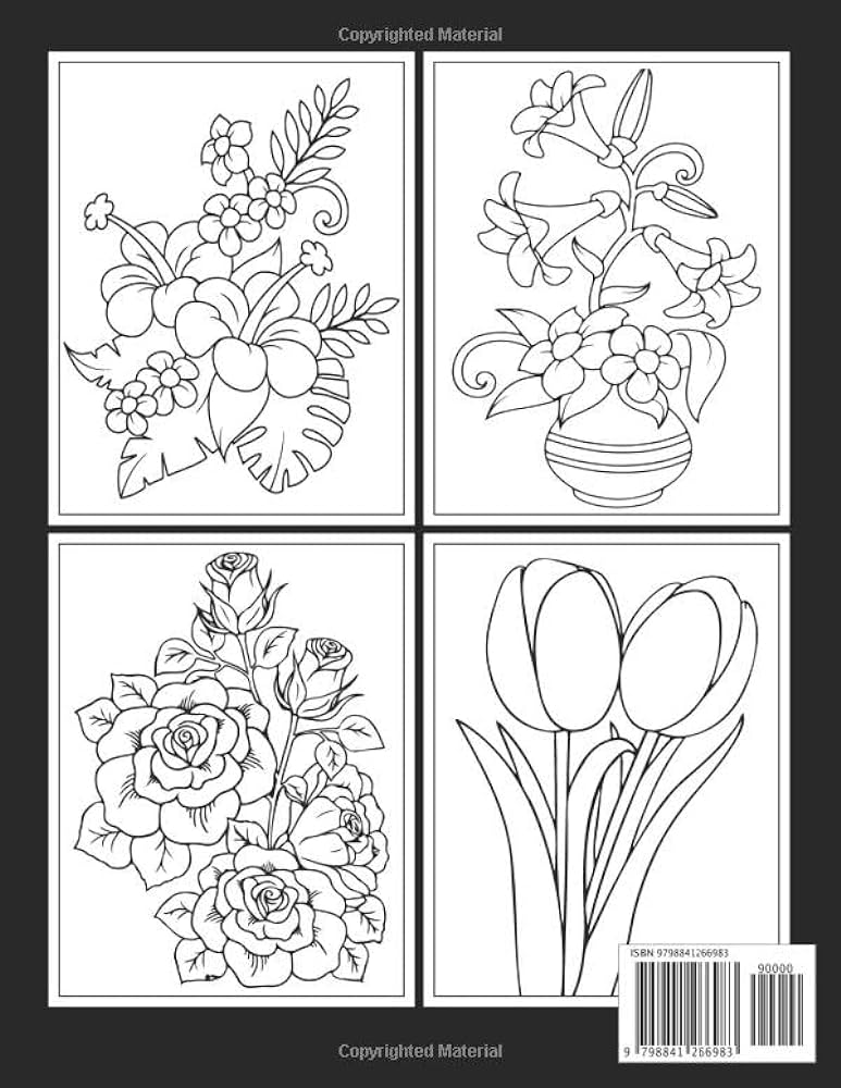 Easy and relaxing large print adults coloring book simple and beautiful flowers designs relax fun easy large print coloring pages for beginners and men easy coloring books for adults cute coloring