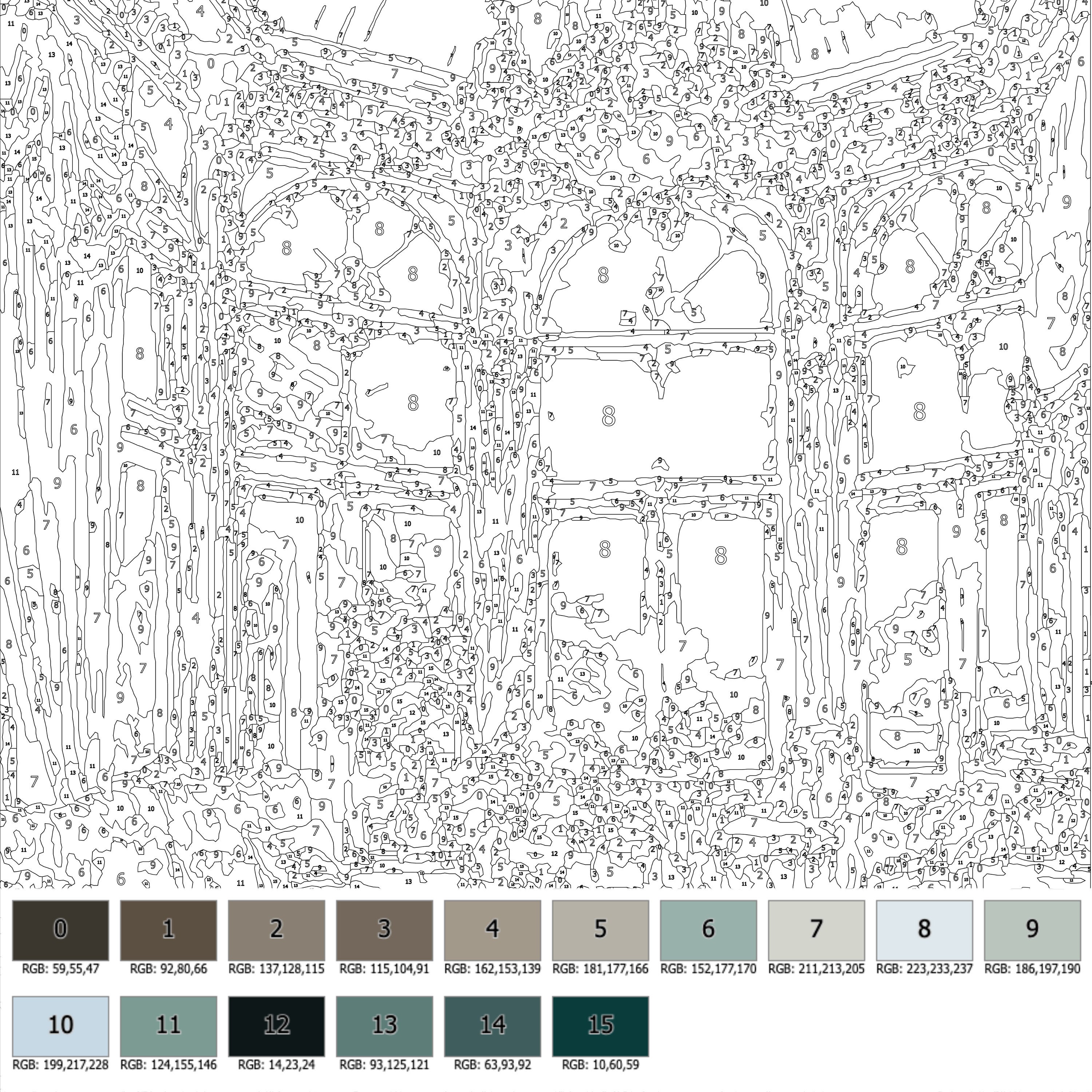 Color by number for adultpaint by number printablevictorian living roomcoloring pagessheets digital downloadadvanced detailed book download now