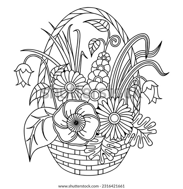 Large print coloring pages flower coloring stock vector royalty free