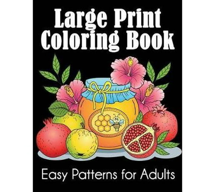 Someones in a large print loring book easy patterns for adults paperback softback mood