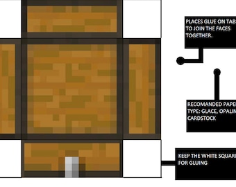 Minecraft chest papercraft