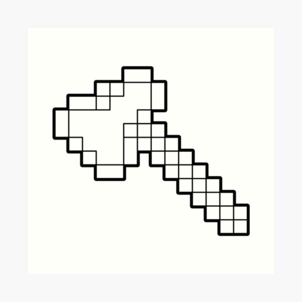 Minecraft axe art print for sale by jamcayt