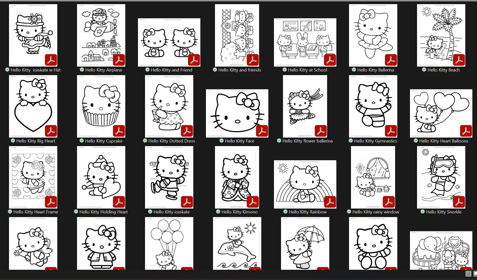 I dowloaded a bunch of free hello kitty coloring pages put them into pdf thought i would share links in ments rageregression