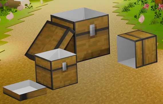 Minecraft chest papercraft