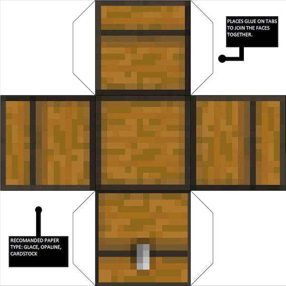 Minecraft chest papercraft