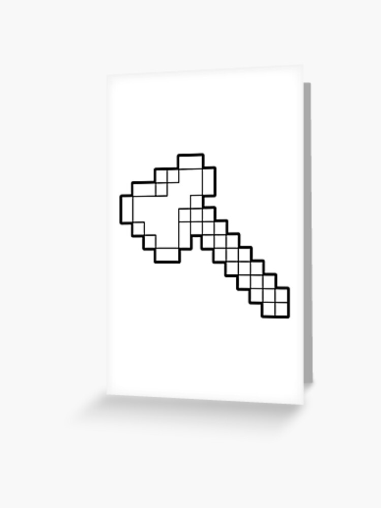 Minecraft axe greeting card for sale by jamcayt