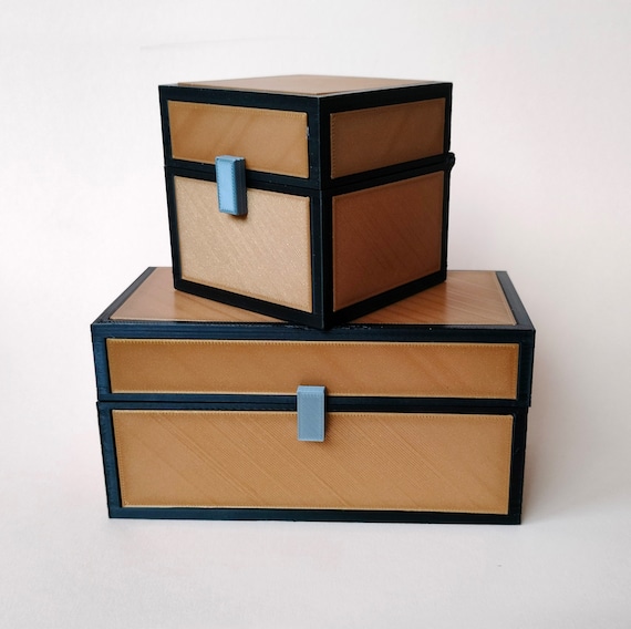 Minecraft chest storage box d print table organiser desk accessories trinket box coin holder gaming gadgets candy tray cake topper