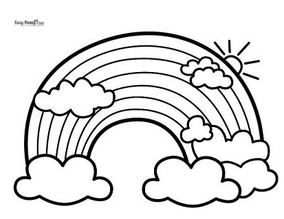 Rainbow coloring pages â printable coloring pages