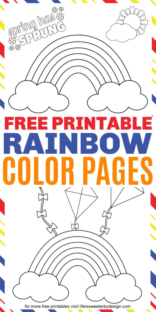 Rainbow coloring pages