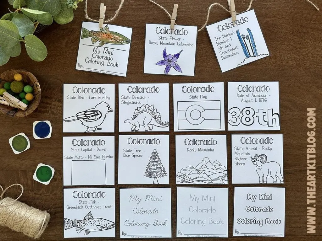 Mini colorado coloring pages free printable â the art kit