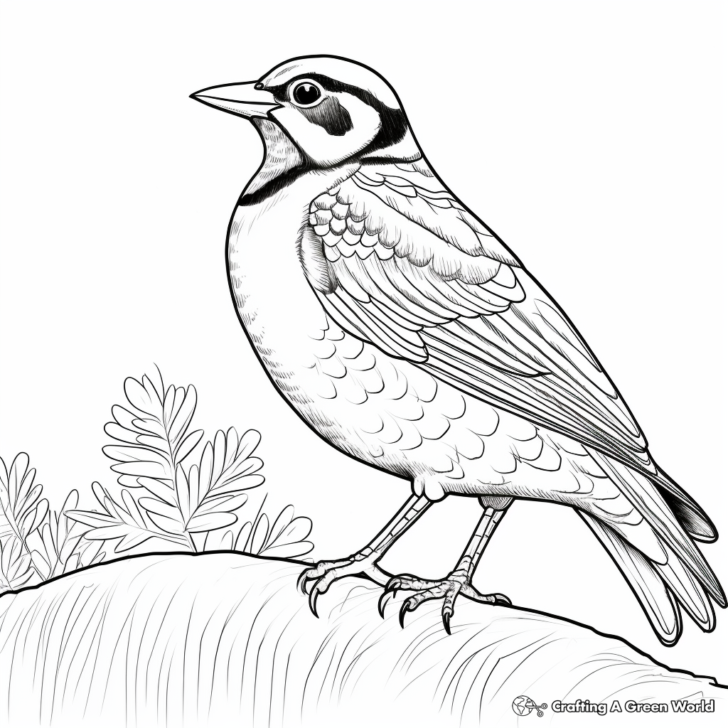 Western meadowlark coloring pages
