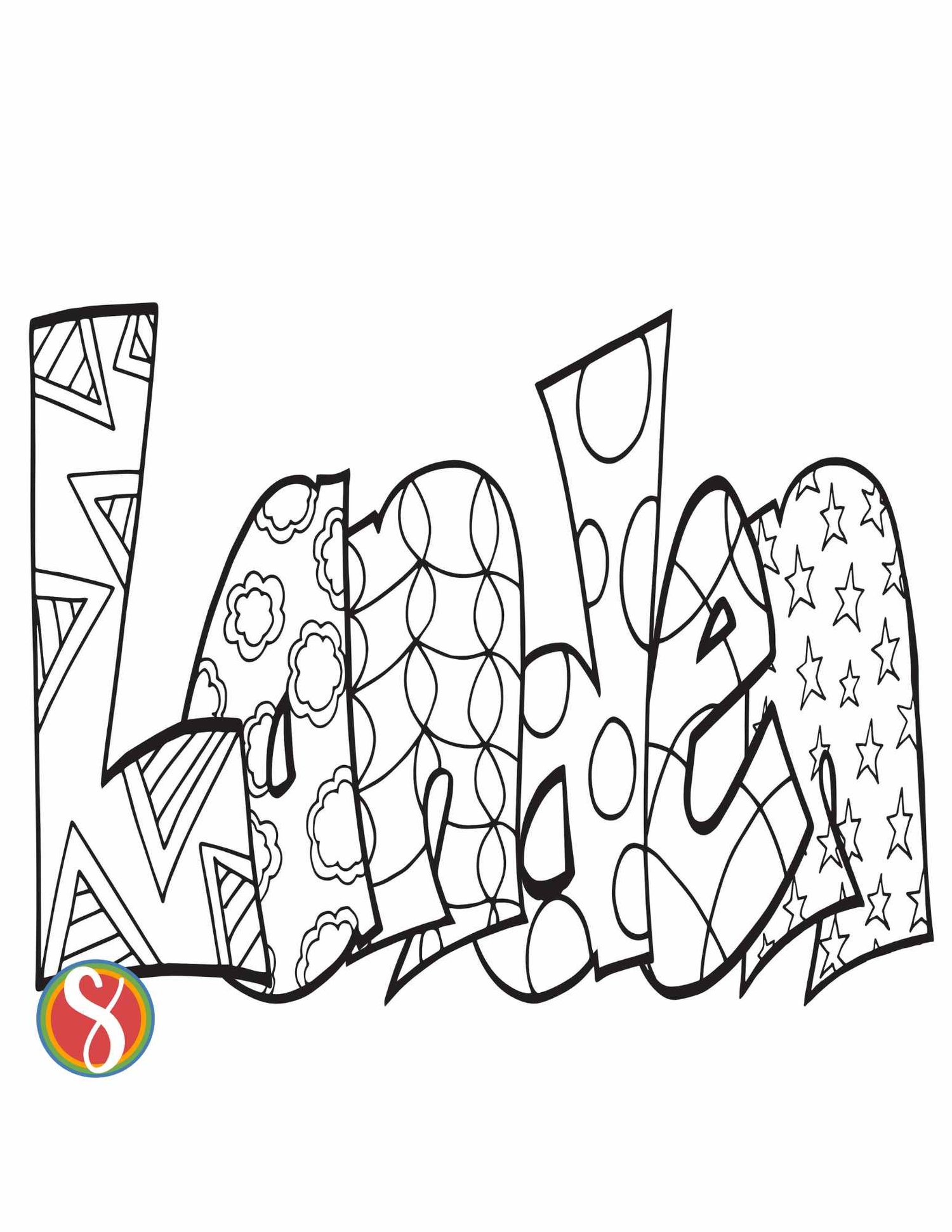 Free landen name coloring pages â stevie doodles