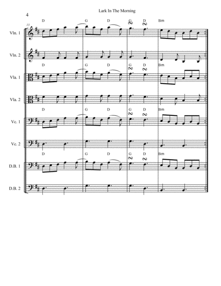Lark in the morning for strings by traditional