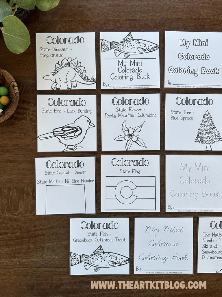 Mini colorado coloring pages free printable â the art kit