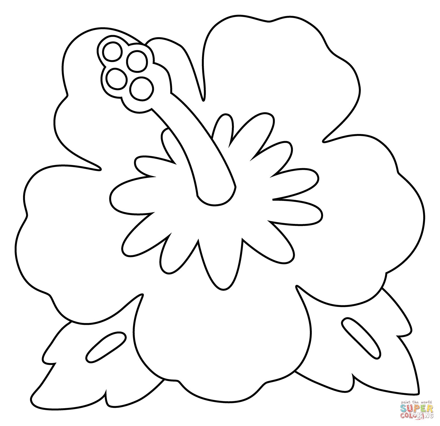 Hibiscus emoji coloring page free printable coloring pages