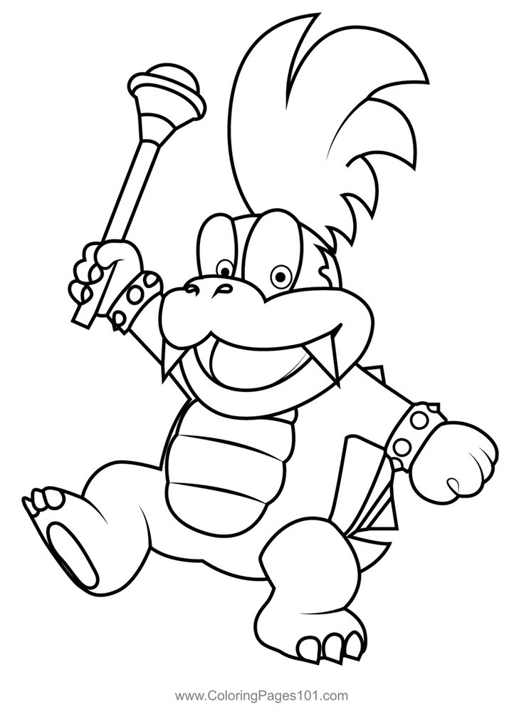 Larry koopalings coloring page super mario coloring pages mario coloring pages coloring pages