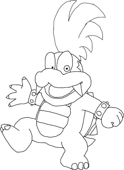 Larry koopa lineart by kagamine