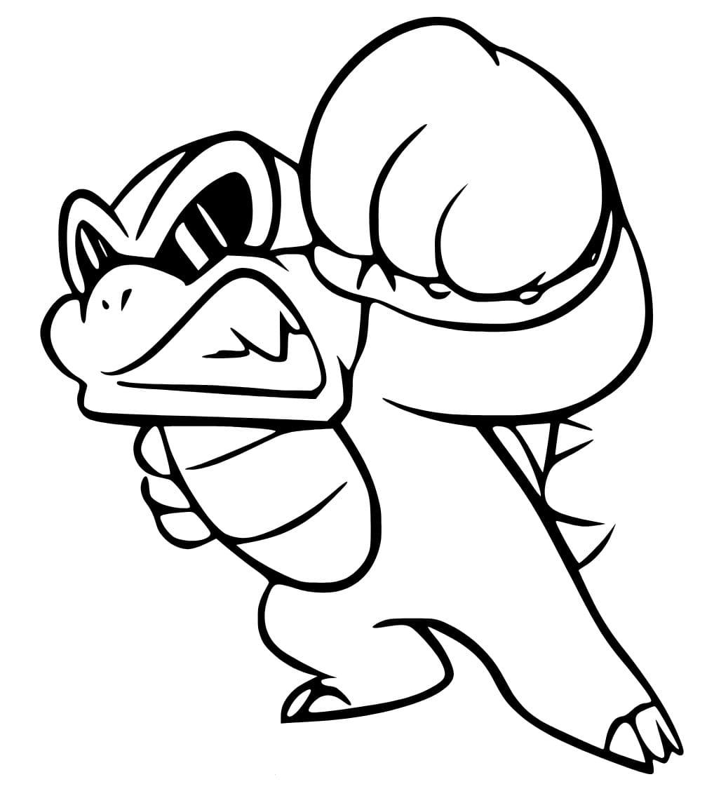 Angry roy koopa coloring page