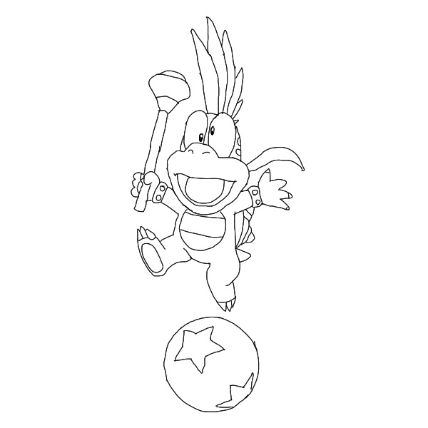 Lemmy koopa lineart by kagamine