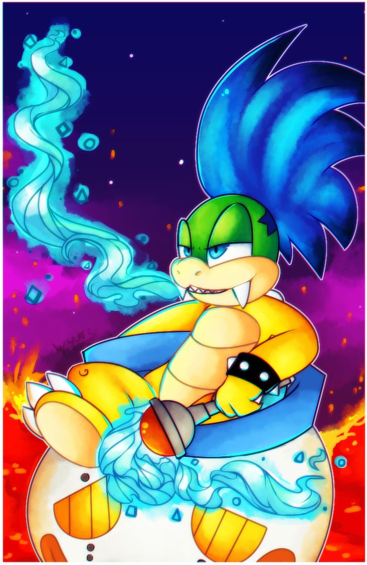 Larry koopa bowser super mario coloring pages mario art