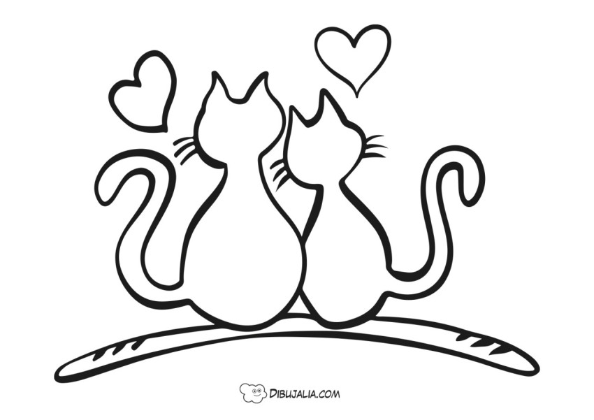 Gatos muy enamorados