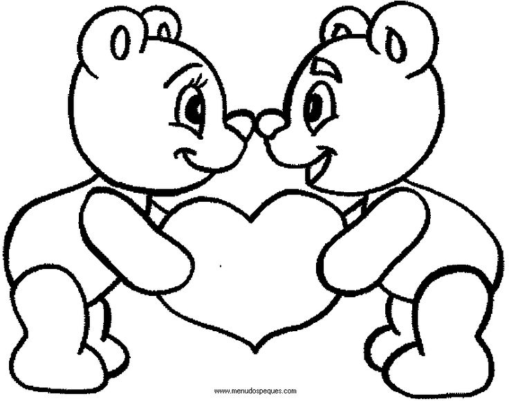 Colorear san valentãn