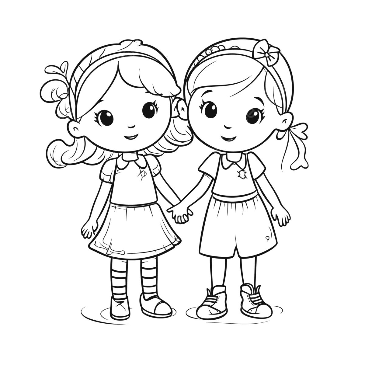Dibujo de dos jãven amigos cogidos la mano pãginas para colorear bozar vector png dibujos dibujo de ala amigos dibujando dibujo de anillo png y vector para dcargar gratis