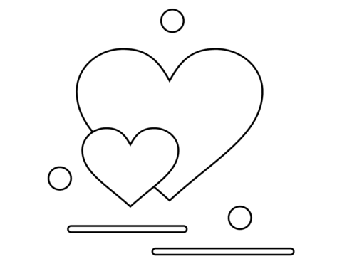 Dibujo de corazones de amor de san valentãn para colorear dibujos para colorear imprimir gratis