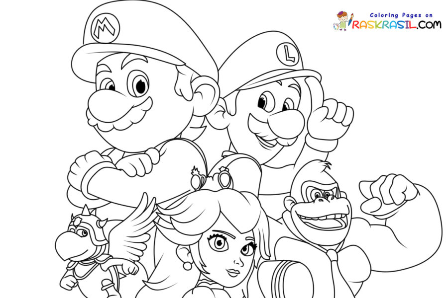 Dibujos mario bros para colorear