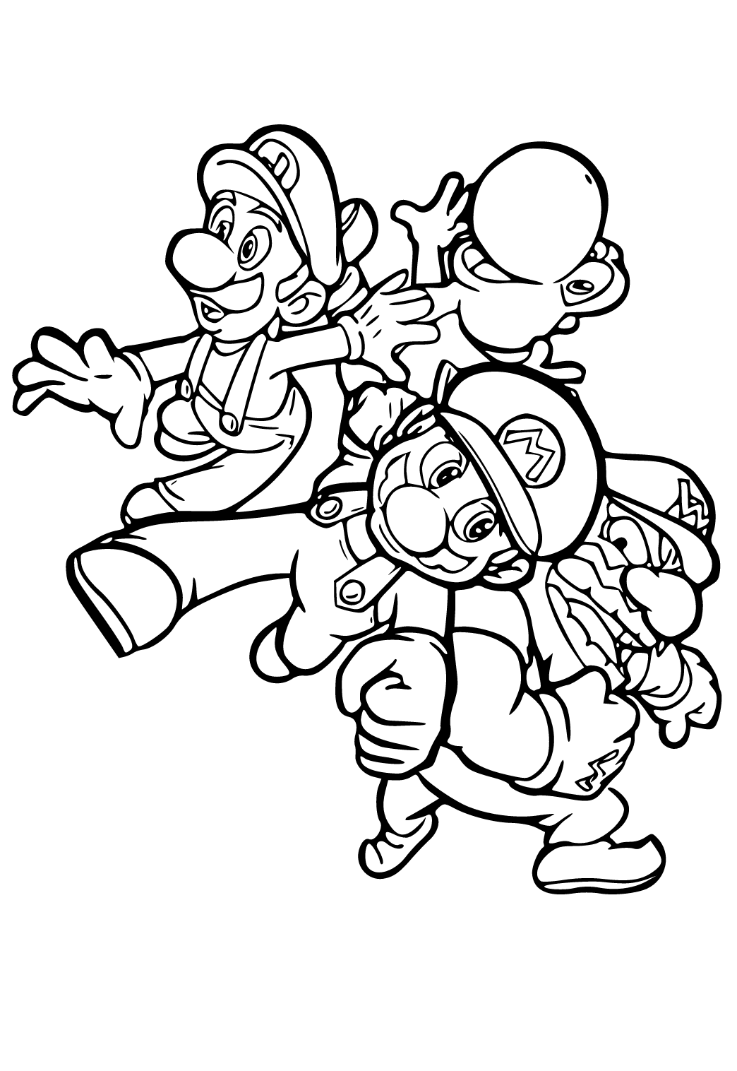 Dibujo e imagen super mario caracteres para colorear y imprimir gratis para adultos y niãos