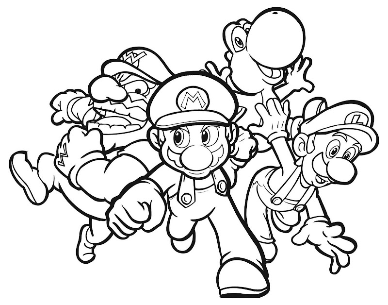 Pinto dibujos mario bros para colorear