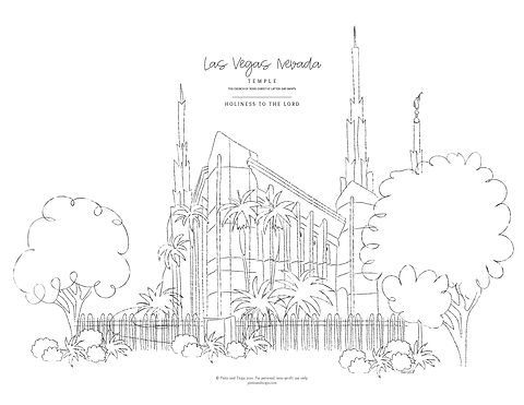 Las vegas nevada temple coloring page pinto tioga llc