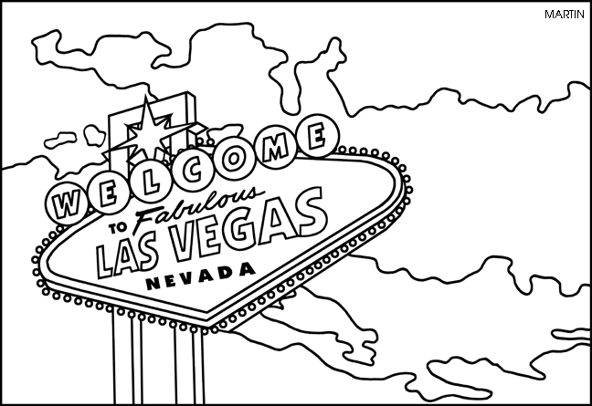United clip art by phillip martin famous landmarks from nevada las vegas sign