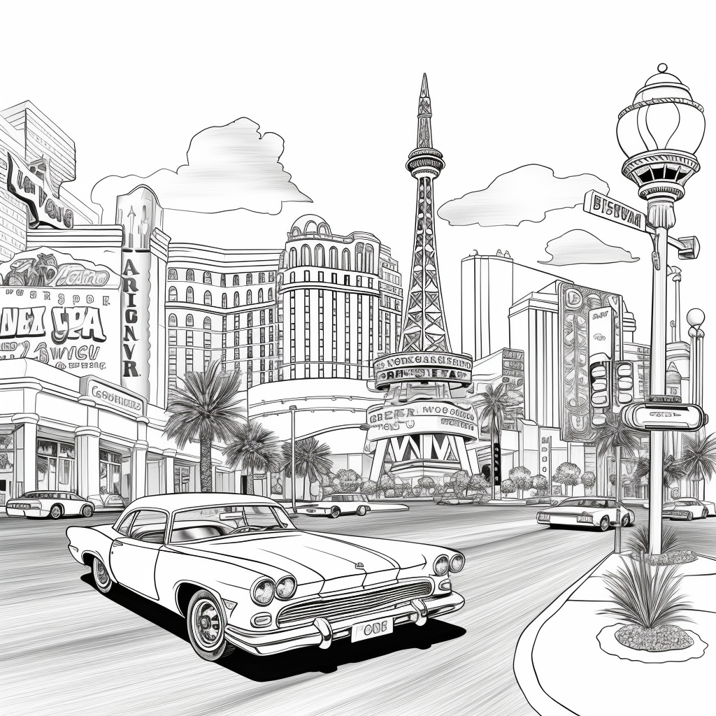 Las vegas coloring pages for children coloring pages
