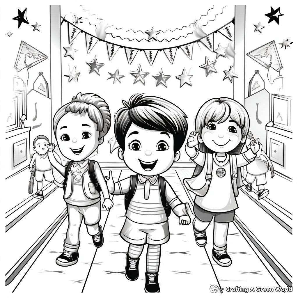 Th day of school coloring pages