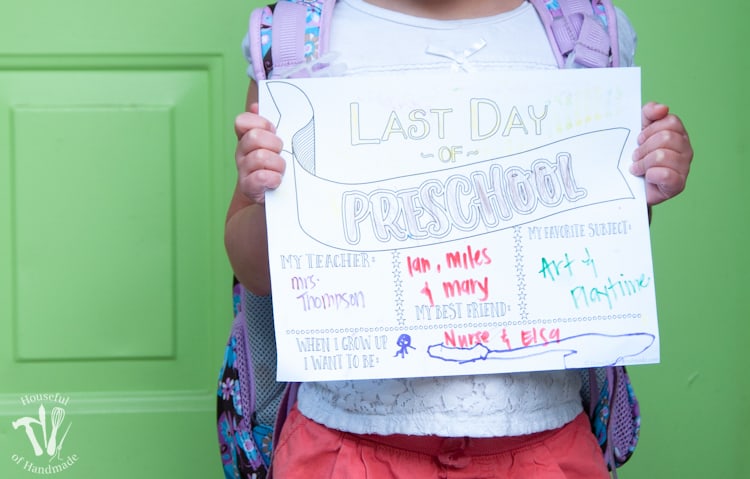 Last day of school coloring printables