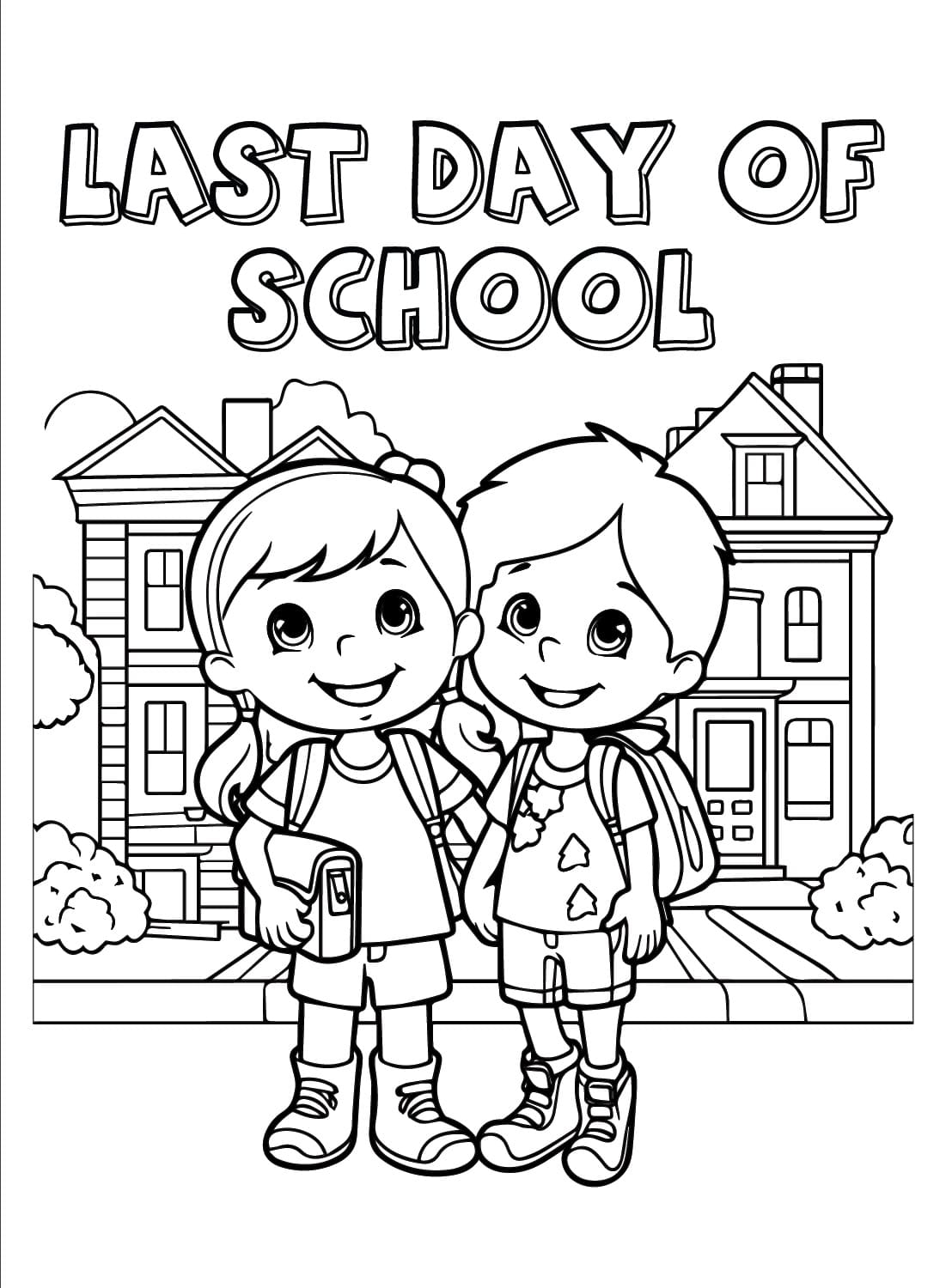 Last day of school coloring pages