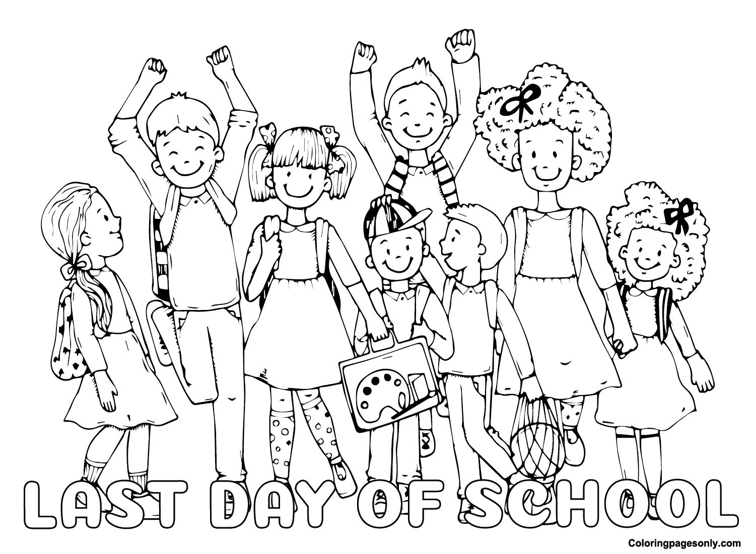 Last day of school coloring pages printable for free download