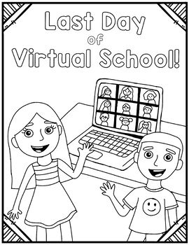 Last day of virtual school coloring page school coloring pages virtual school coloring pages
