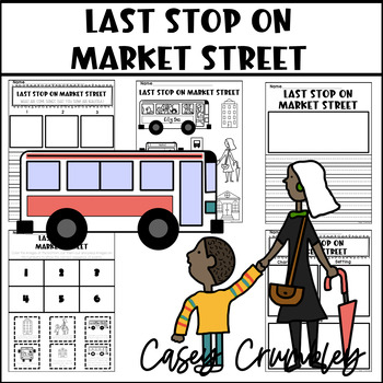 Last stop on market street writing sequencing coloring activity tpt