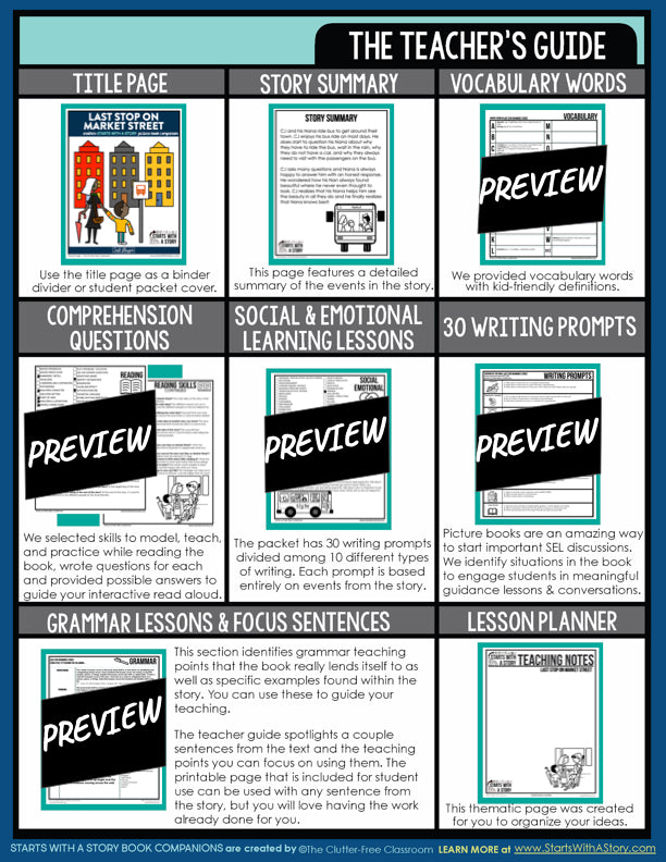 Last stop on market street activities and lesson plan ideas â clutter free classroom store