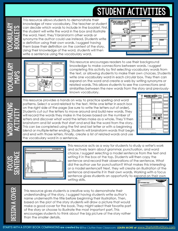 Last stop on market street activities and lesson plan ideas â clutter free classroom store