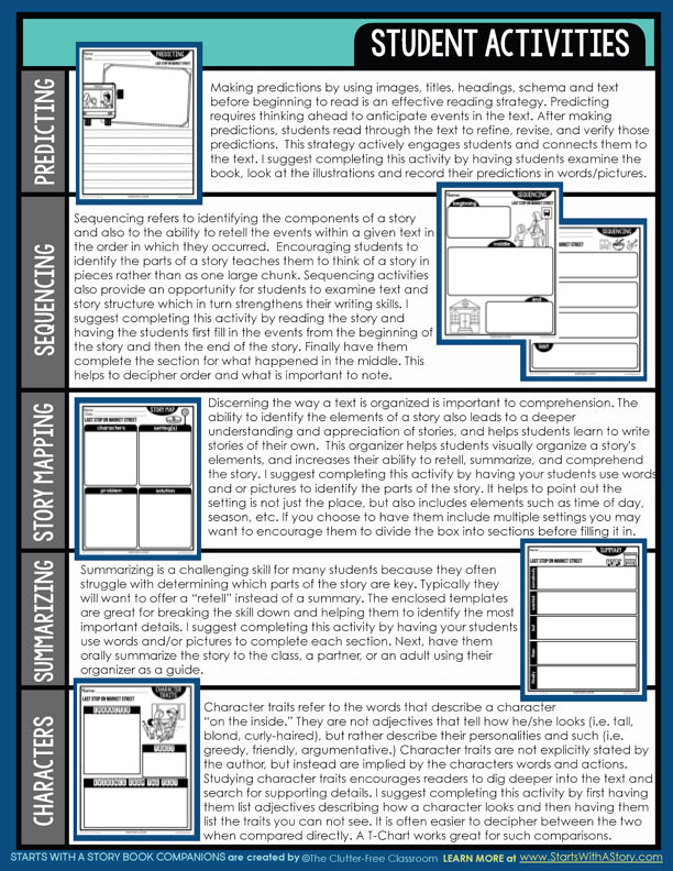 Last stop on market street activities and lesson plan ideas â clutter free classroom store