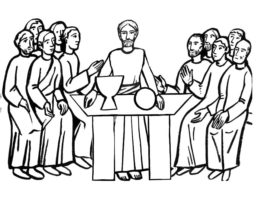 Jesus free coloring page