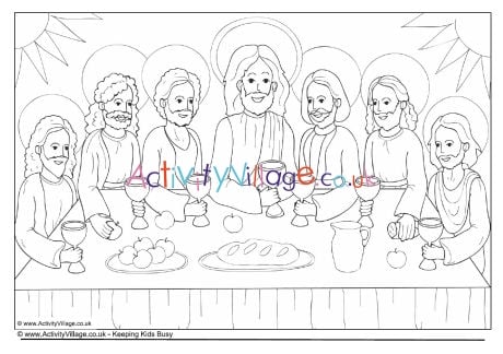 The last supper louring page