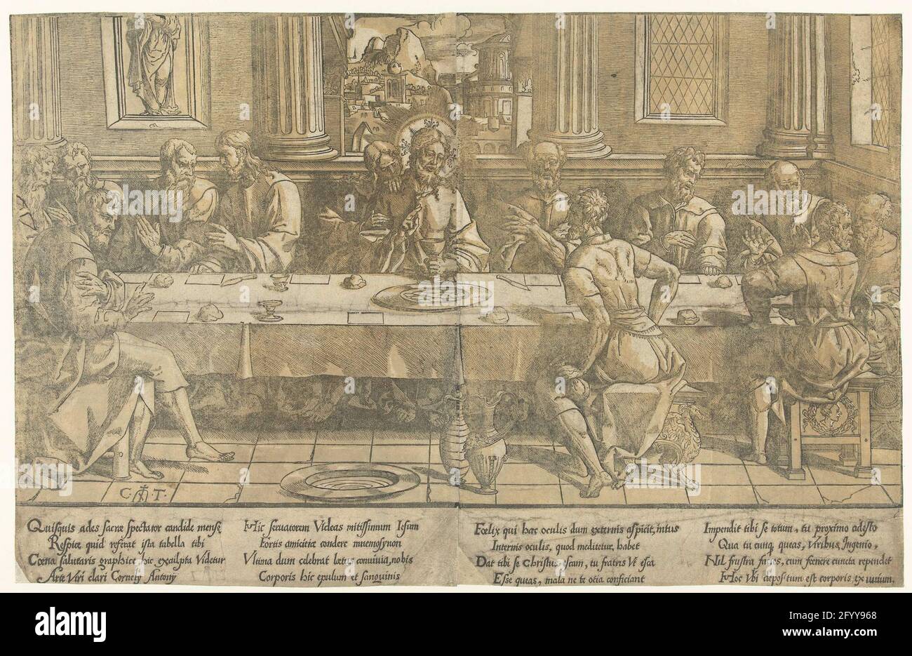 The last supper two sheets attached to each other if clair