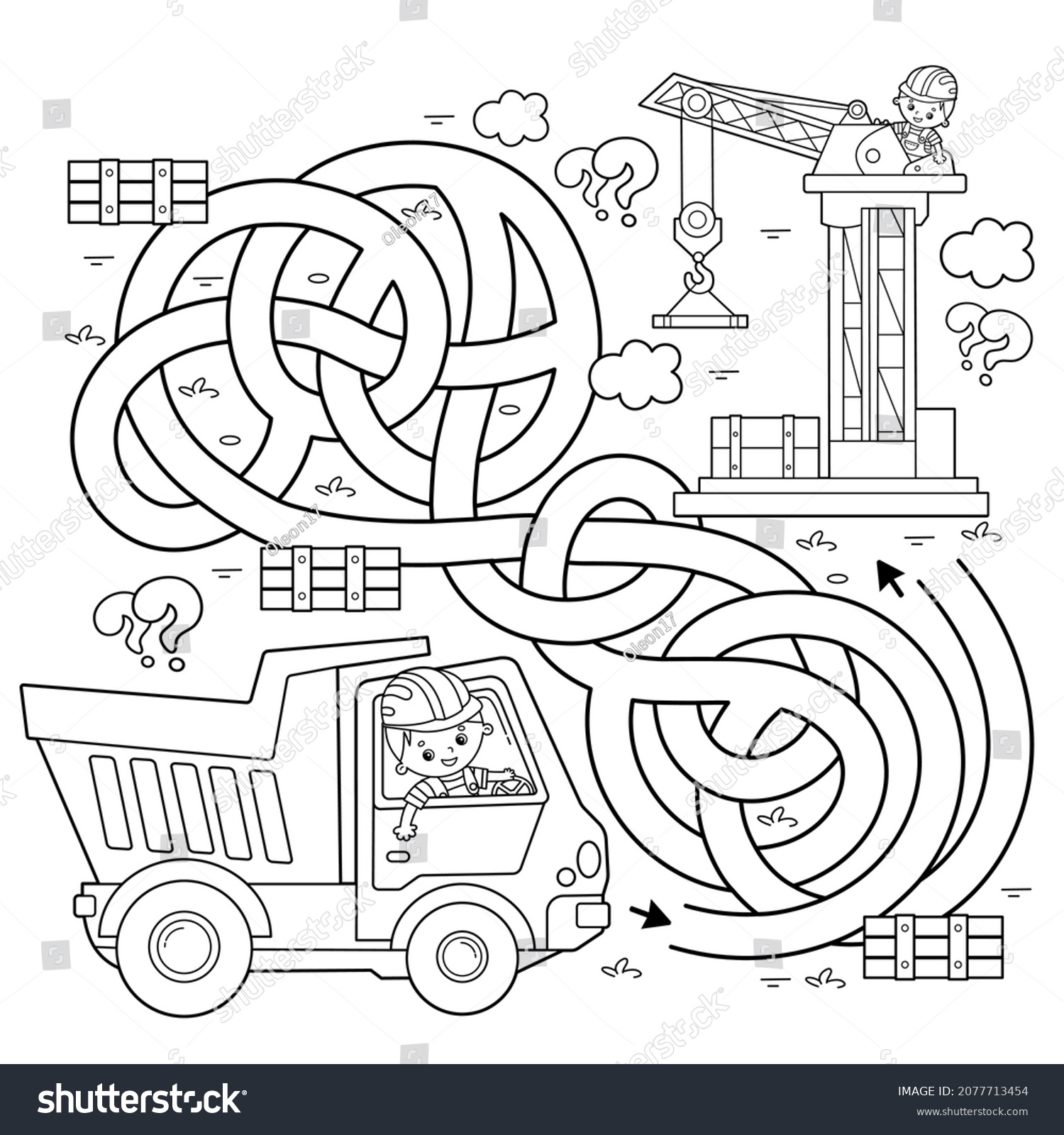 Maze labyrinth game puzzle tangled road stockvektor royaltyfri